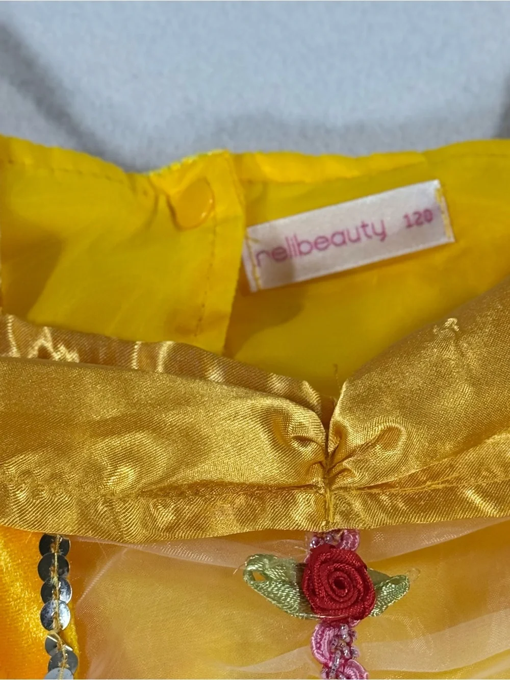 Relibeauty Princess Belle Beauty & The Beast Costume Dress Gown Size 120 US 4-6